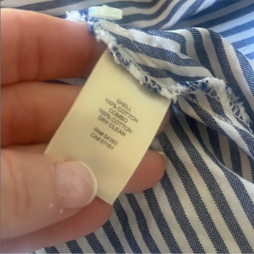 Eliza J Navy and white Striped Fit and Flare Dress Size 4 - Picture 8 of 12